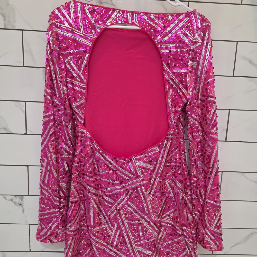 Pink Sequin Dress - Picture 2 of 5